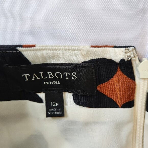 Talbots Cotton Pencil Skirt. Leopard Print. Like New. Size 12P - Picture 7 of 13